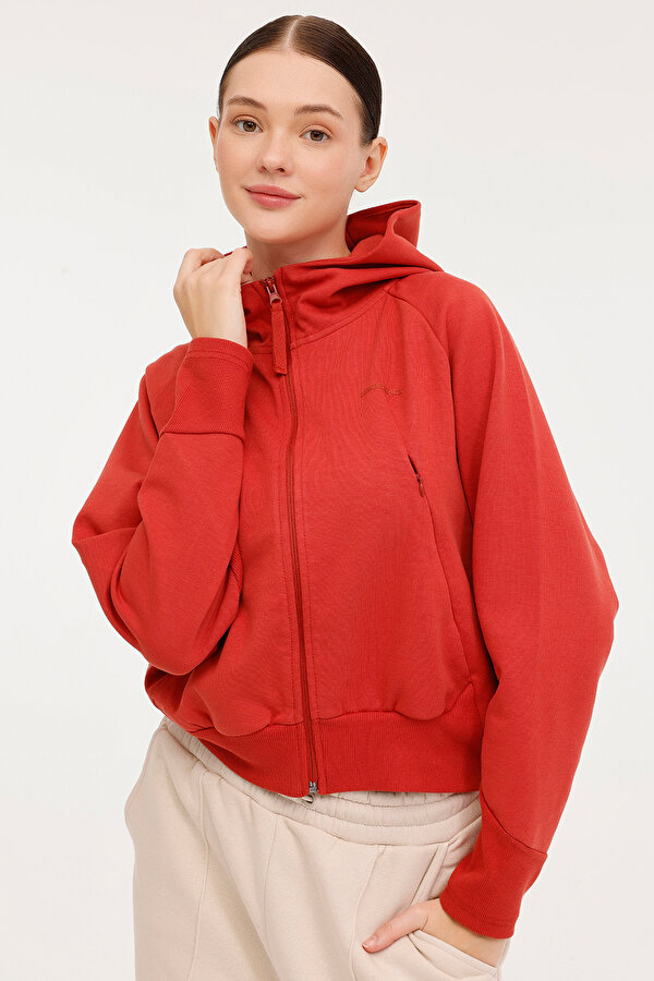 Lumberjack Wl Jolie 18Ss319 4Pr Красный 002 Женщина Толстовка На Молнии