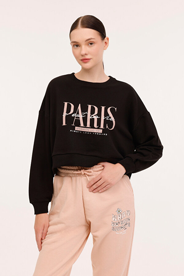 WL MARLEY 16BT133 4PR Siyah Kadın Sweatshirt