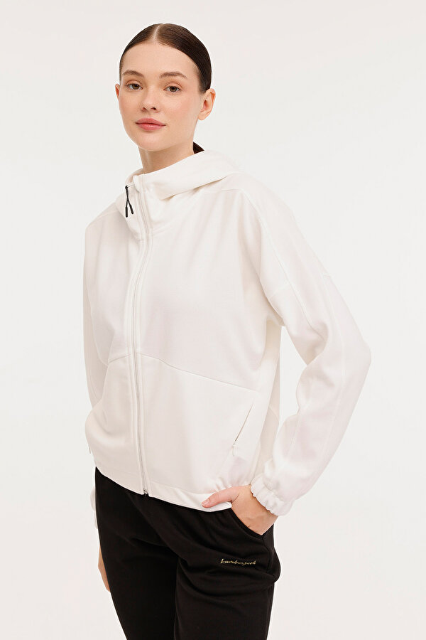 Lumberjack Wl Ola 18Ss107 4Pr Экрю Женщина Толстовка На Молнии