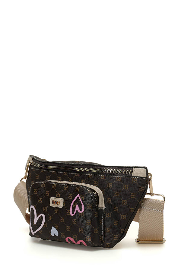 MNG KALP BSK BL 4PR KAHVE MULTI Kadın Bel Çantası