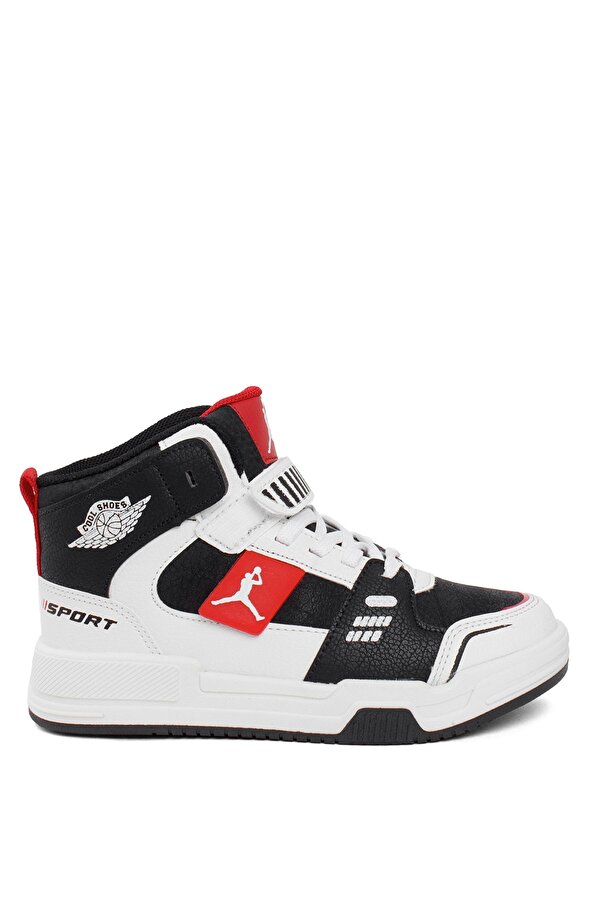 King Uzun Filet Erkek Çocuk Hi Sneaker Siyah - Kırmızı