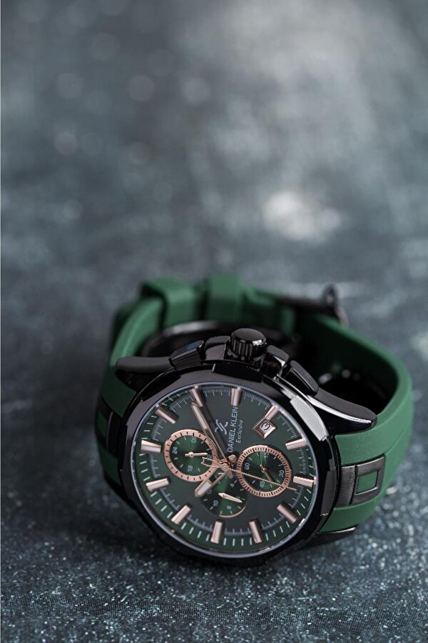 DKE.1.10657-5 Exclusive Tüm Fonksiyonlar AktiF Farklı Renk Seçenekli Erkek Kol Saati(Yeşil)