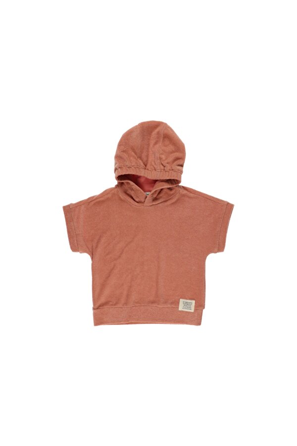 Erkek Çocuk  Havlu Dokulu Kapşonlu Sweatshirt