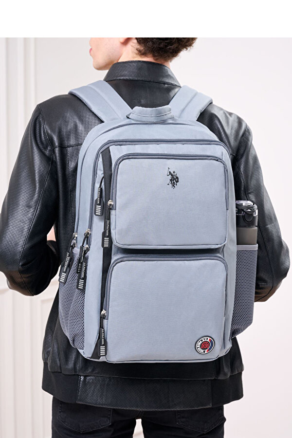 US Polo Assn 24006-24000-24008-24004 UNİSEX OKUL SIRT ÇANTASI ÖĞRENCİ GÜNLÜK SEYAHAT TATİL SPOR YÜRÜYÜŞ SEYAHAT GEZİ KAMP GÜNLÜK GRİ