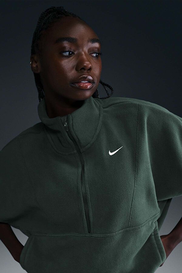 W NK MILER TOP SS Yeşil Kadın Sweatshirt