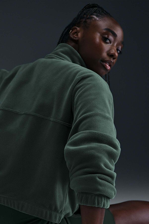 W NK MILER TOP SS Yeşil Kadın Sweatshirt