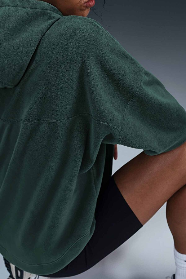 W NK MILER TOP SS Yeşil Kadın Sweatshirt