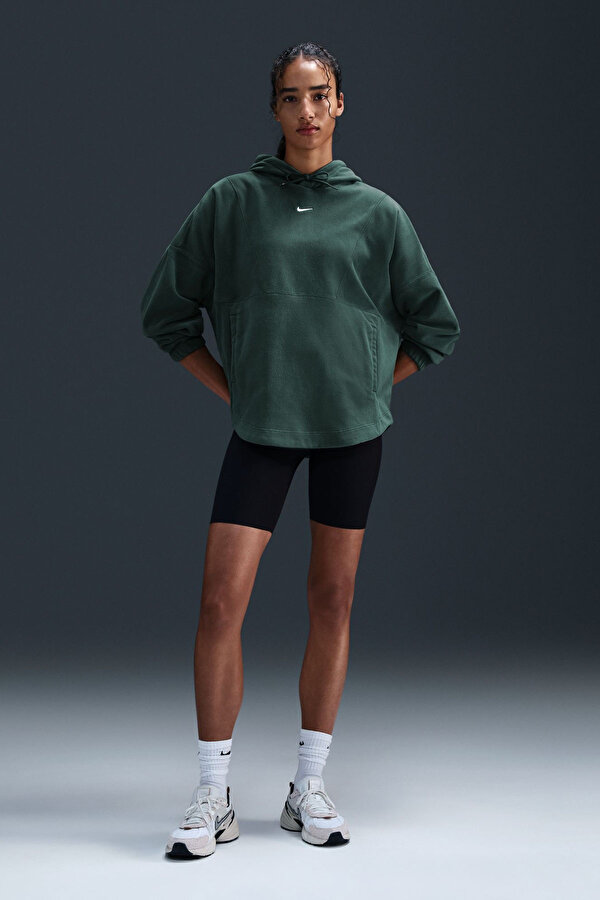 W NK MILER TOP SS Yeşil Kadın Sweatshirt