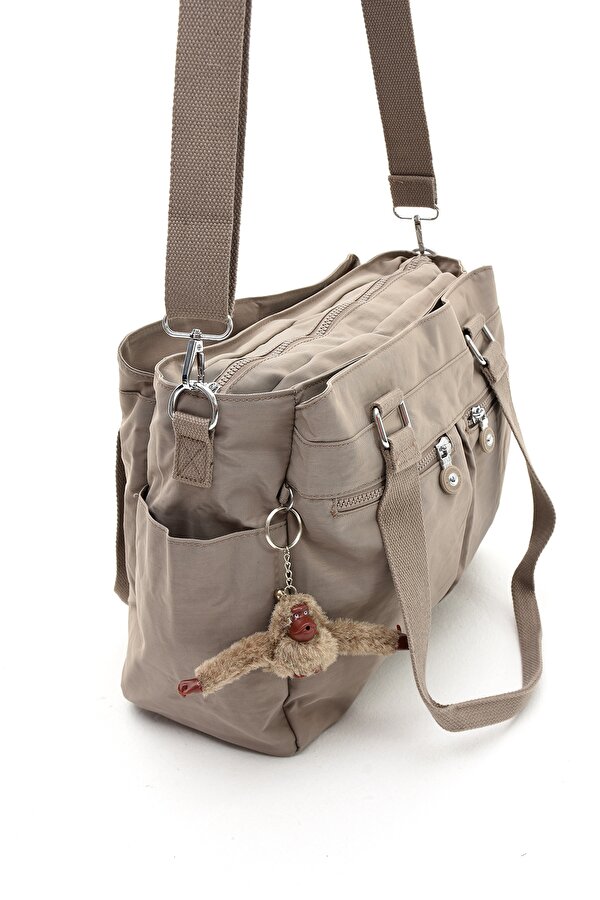 Sn 3026  suya dayanıklı çok bölmeli krinkıl çanta kol çantası omuz KUM