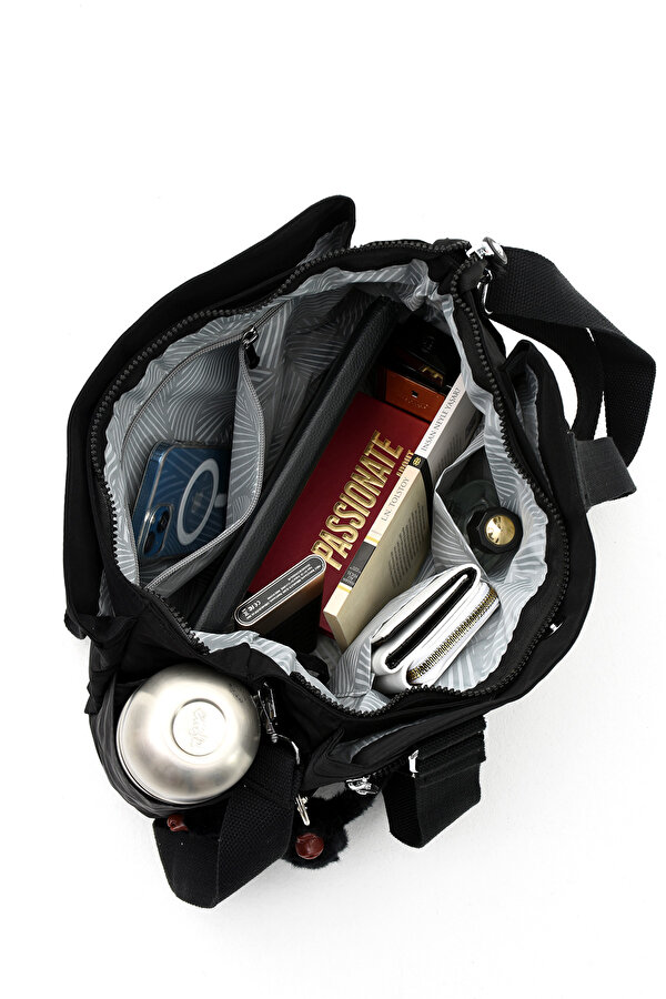 Sn 3026  suya dayanıklı çok bölmeli krinkıl çanta kol çantası omuz VİZON