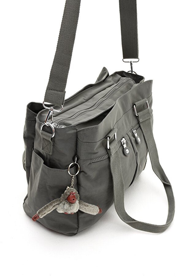 Sn 3026  suya dayanıklı çok bölmeli krinkıl çanta kol çantası omuz GRİ