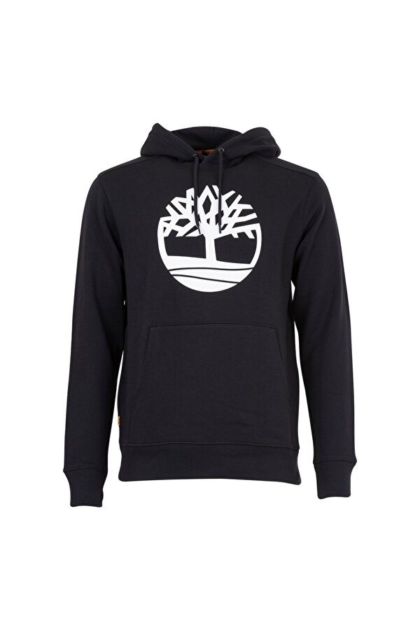 Yc Core Tree Pull Over Erkek Siyah Kapüşonlu Sweatshirt