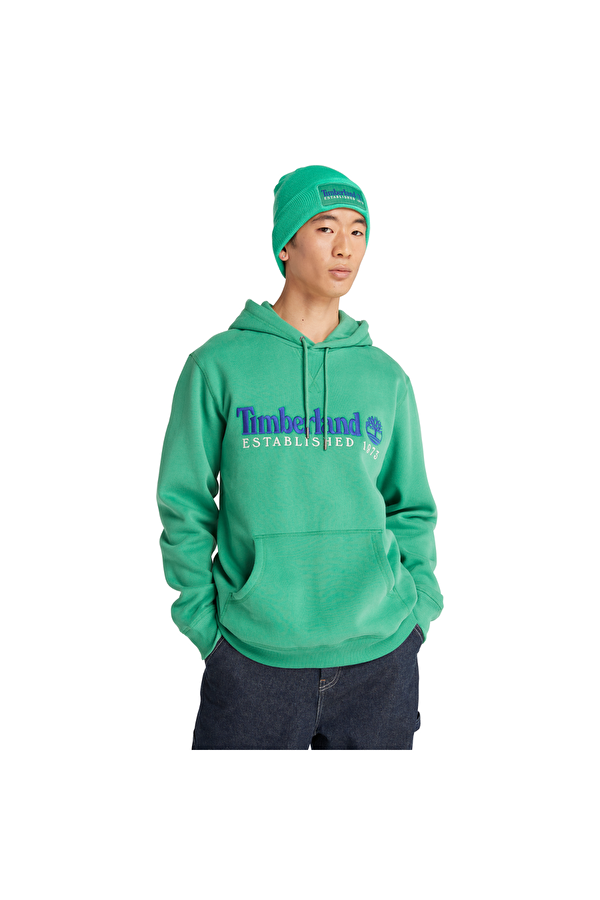 LS 50th Anniversary Est. 1973 Erkek Yeşil Kapüşonlu Sweatshirt