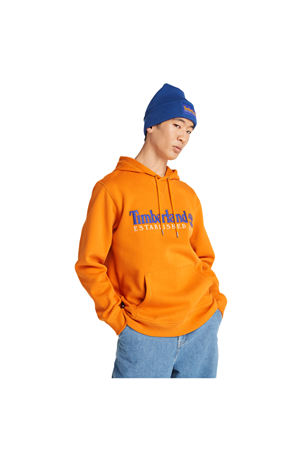 LS 50th Anniversary Est. 1973 Erkek Turuncu Kapüşonlu Sweatshirt