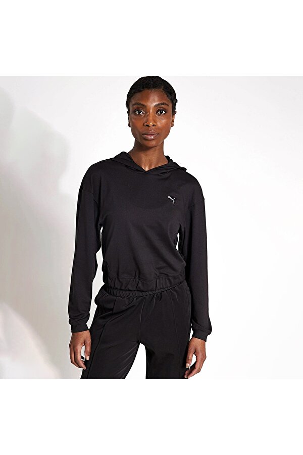 Studio Foundations Kadın Siyah Kapüşonlu Hoodie