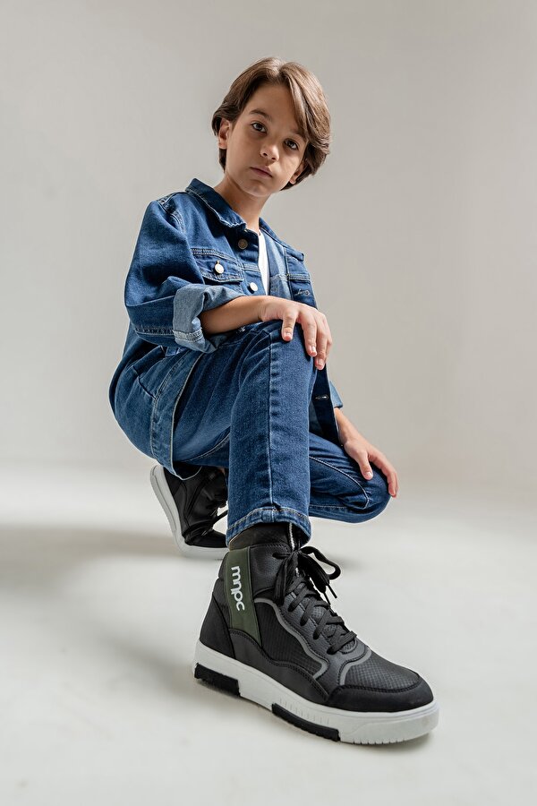 Erkek Çocuk Siyah Anatomik Sneaker Bot