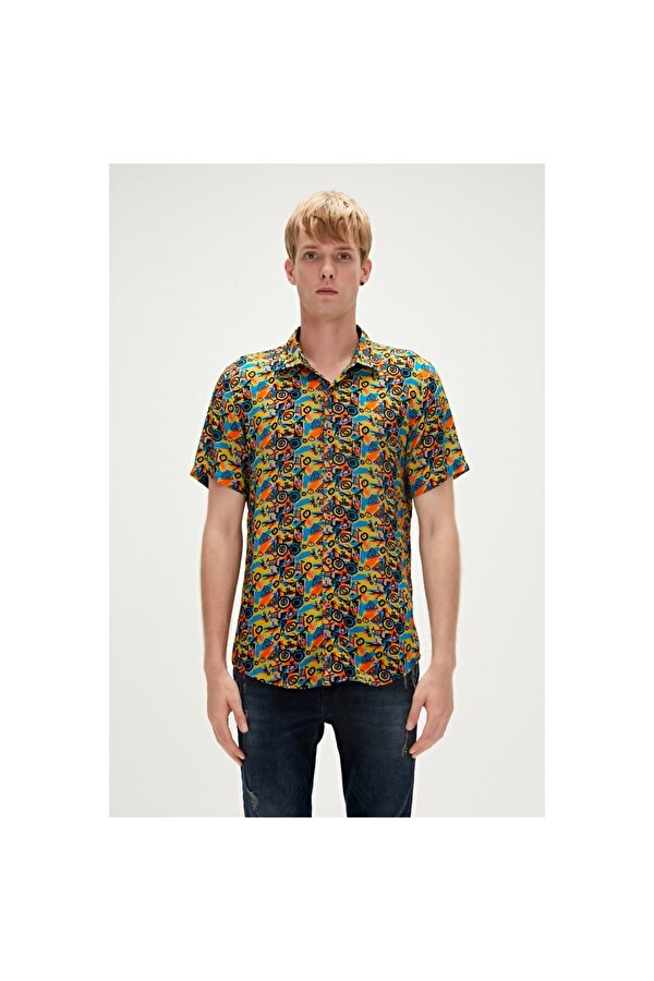 Biface Erkek Kahverengi Klasik Yaka Gömlek