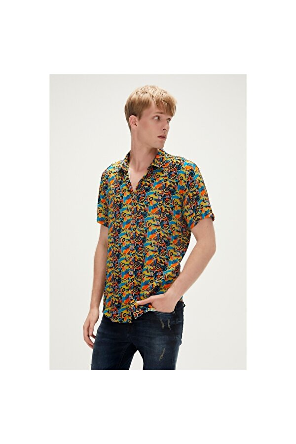 Biface Erkek Kahverengi Klasik Yaka Gömlek