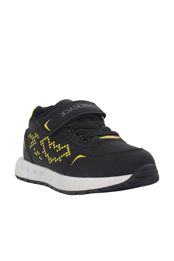 1 VELCRO AND ELASTIC LACE BLACK Boy Sneaker