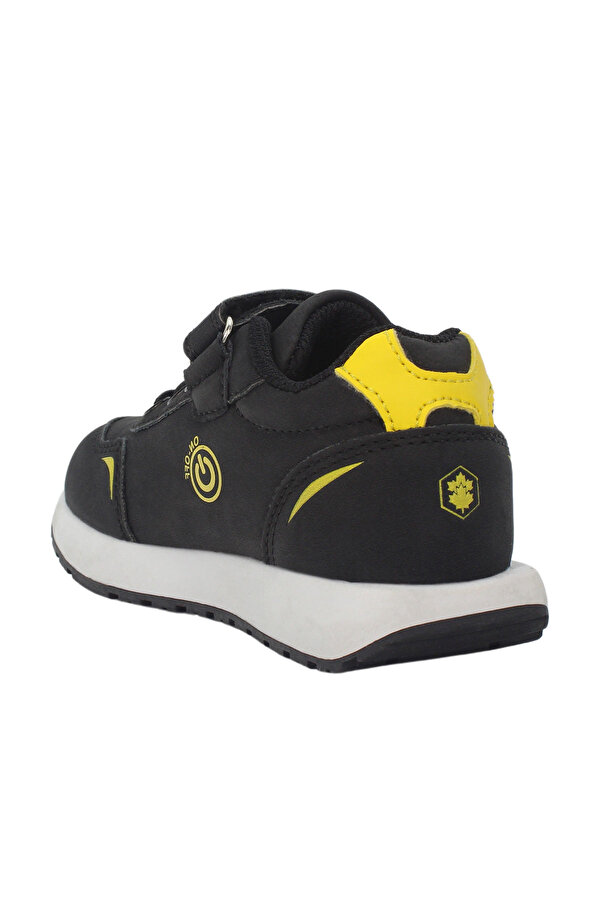 1 VELCRO AND ELASTIC LACE BLACK Boy Sneaker