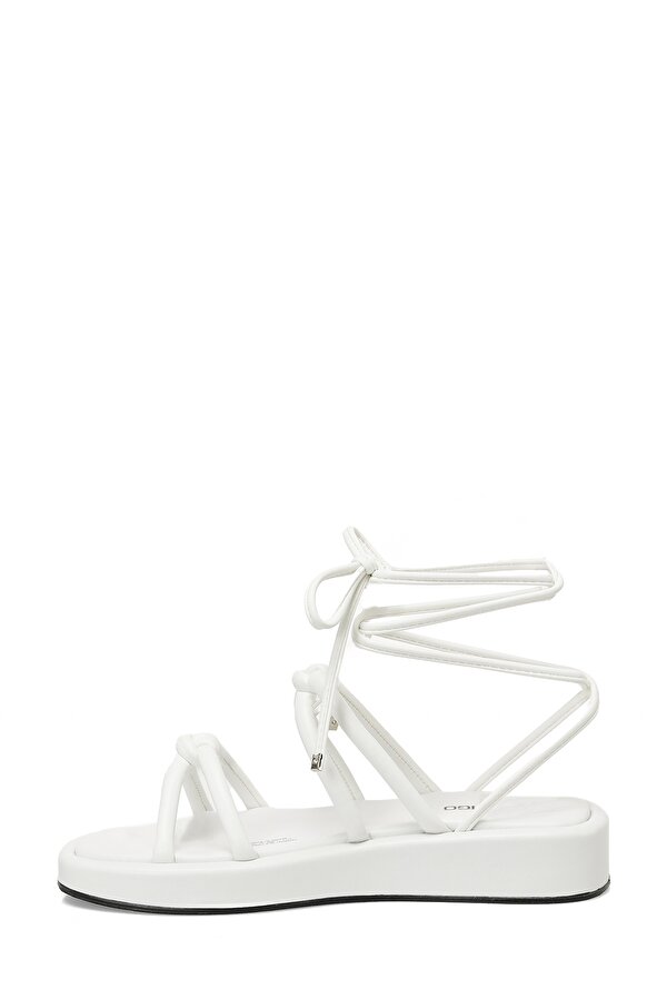 25S-280 5FX Beyaz Kadın Düz Sandalet