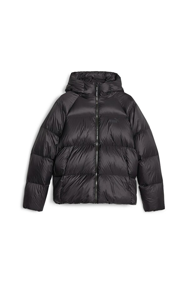 Hooded Ultra Down Puffer Kadın Siyah Mont
