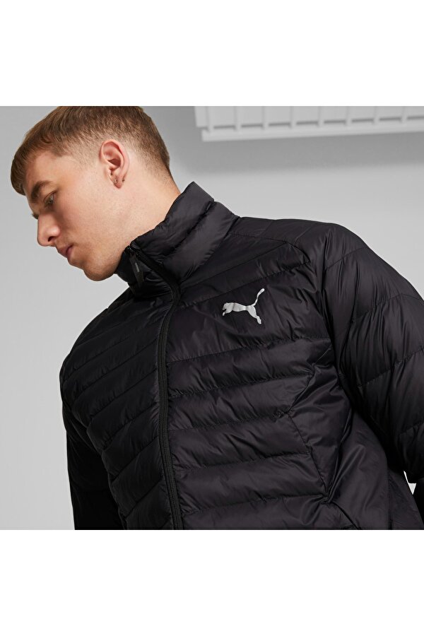 PackLite Primaloft Erkek Siyah Dik Yaka Mont