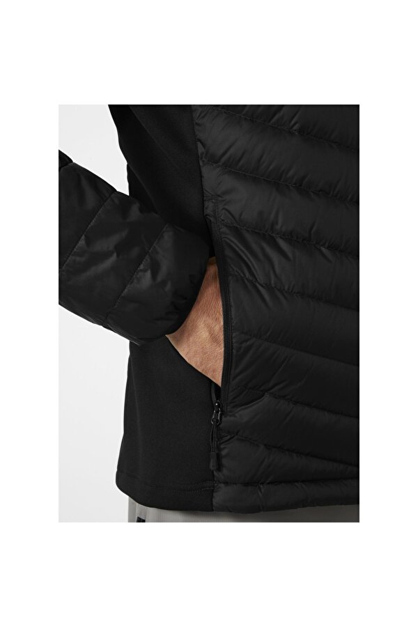 Verglas Hooded Down Hybrid Insulator Erkek Siyah Kapüşonlu Mont