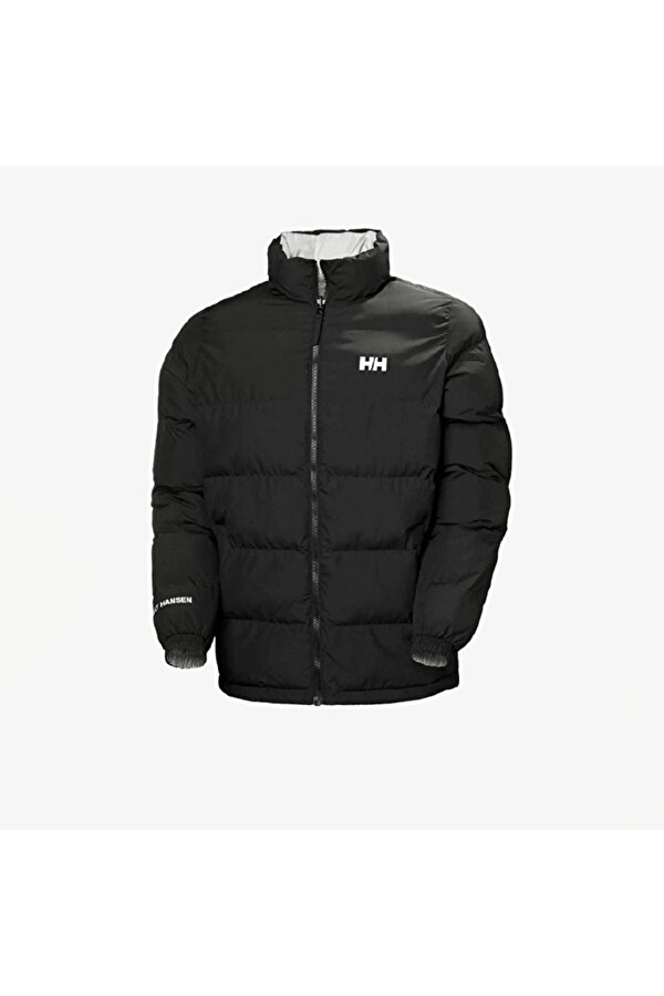 Yu 23 Reversible Puffer Erkek Siyah Dik Yaka Mont