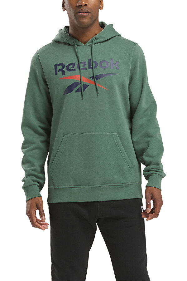 Reebok Reebok Identity Big Logo Зеленый 010 Мужчина Толстовка С Капюшоном