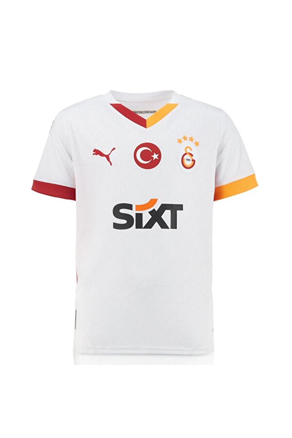 Galatasaray Away Jr Çocuk Beyaz Yuvarlak Yaka Forma