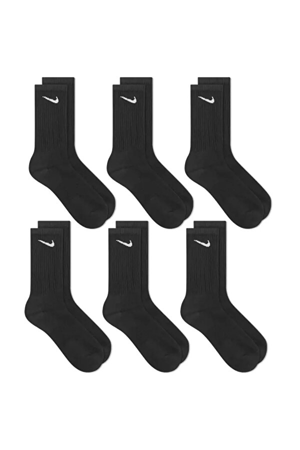 Nike U Nk Everyday Cush Crew 6 Черный Взрослый, Унисекс Носки