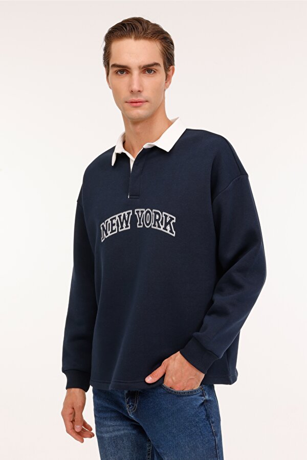 ML MIKE 16CTY06 4PR Lacivert Erkek Sweatshirt