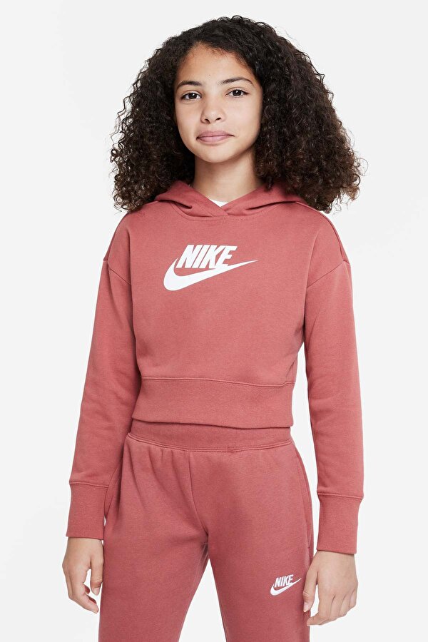 G NSW CLUB FT CROP HOODIE Pembe Kız Çocuk Sweatshirt