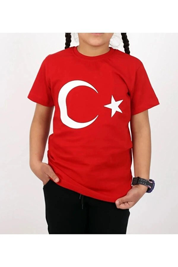 UNİSEX ÇOCUK TÜRK BAYRAĞI TİŞÖRT AYYILDIZ TİŞÖRT
