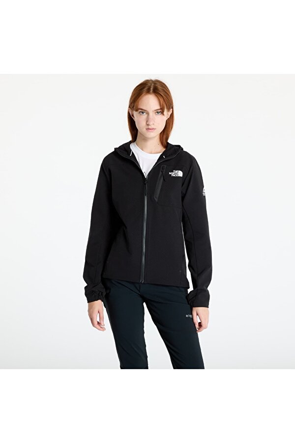 Mountain Athletics Softshell Kadın Siyah Kapüşonlu Ceket