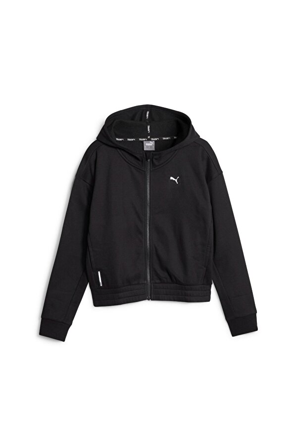 Train Favorite Fleece Kadın Siyah Kapüşonlu Ceket