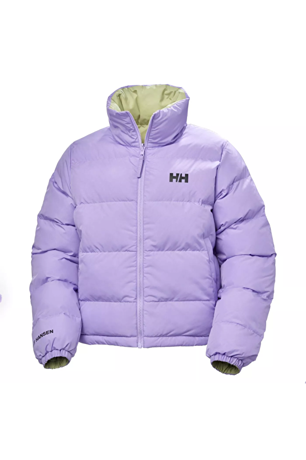 Yu 23 Reversible Puffer Kadın Mor Dik Yaka Mont