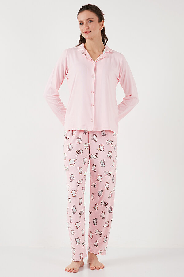 Bayan Pijama Takımı 65714300 AÇIK PEMBE