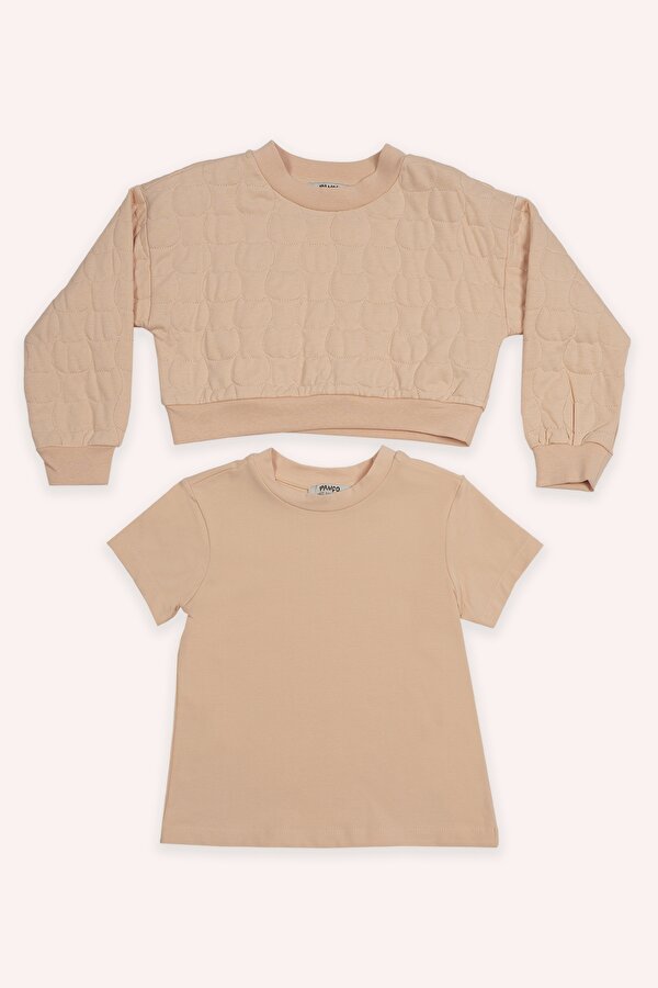 Kız Çocuk  Kedi Kapitoneli Sweatshirt