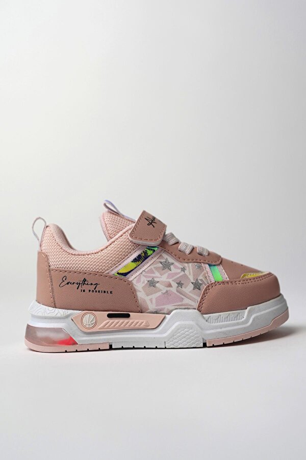 DORY Garantili Işıklı Bağcıklı ve Cırtlı Unisex Çocuk Sneaker Spor Ayakkabı