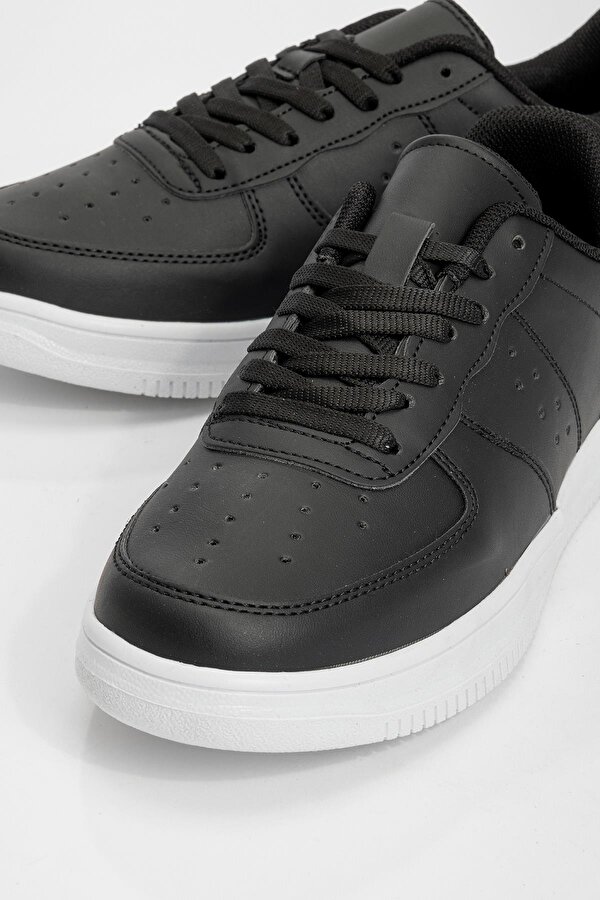 Bağcıklı Erkek Spor Ayakkabı SİYAH BEYAZ