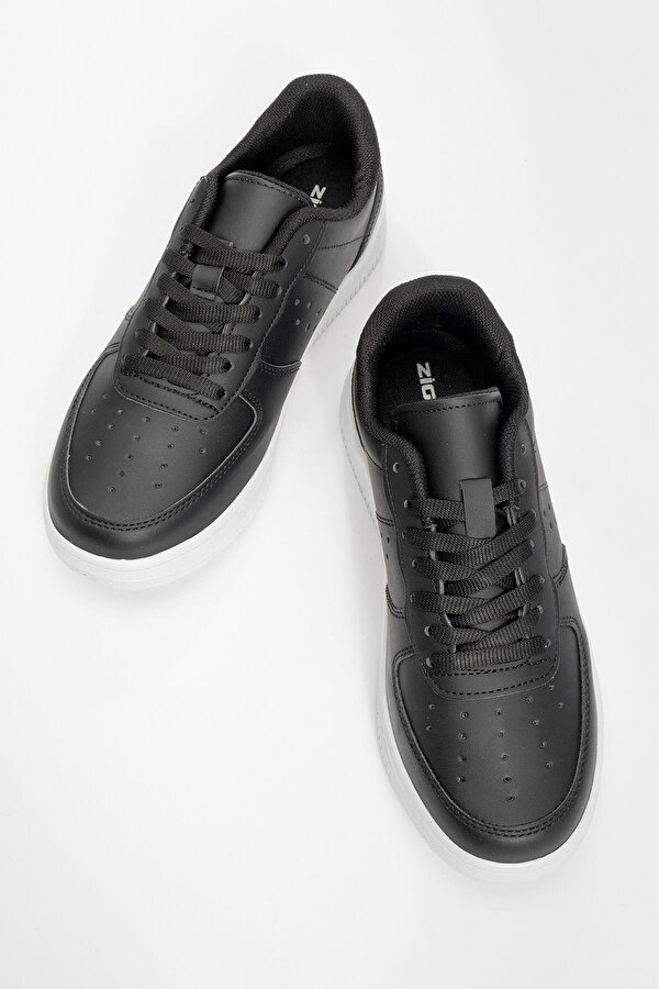 Bağcıklı Erkek Spor Ayakkabı SİYAH BEYAZ