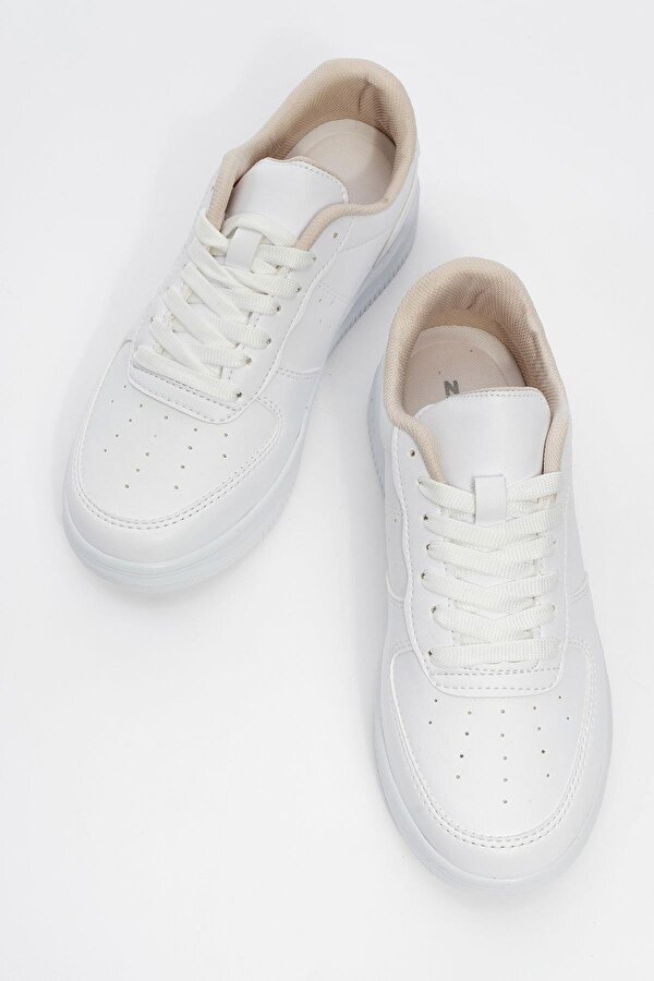 Bağlcıklı Erkek Spor Ayakkabı BEYAZ BEYAZ