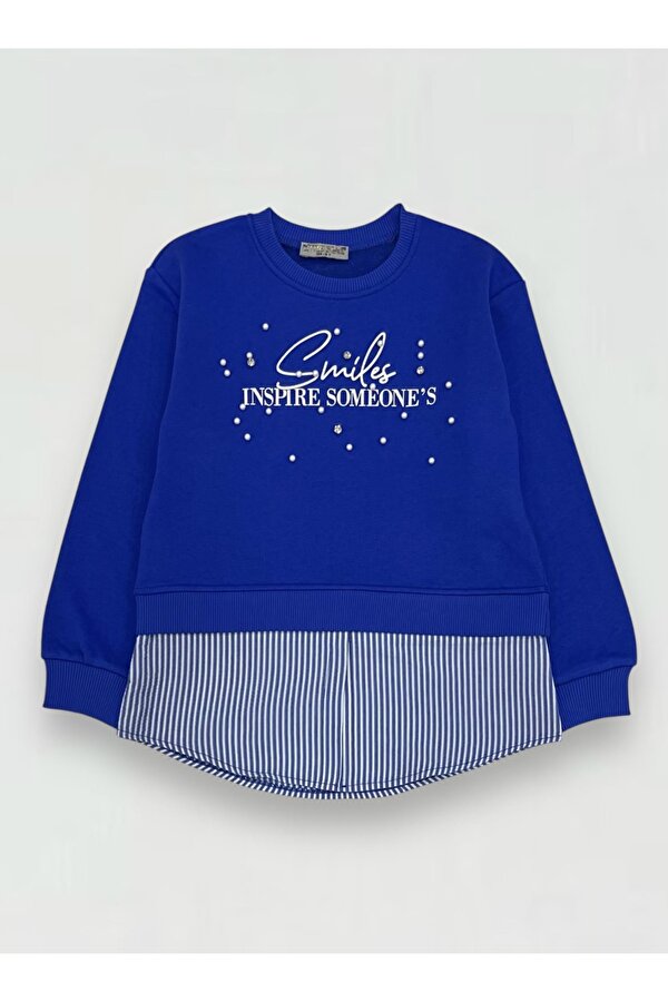 Kız Çocuk Gömlek Detaylı Sweatshirt