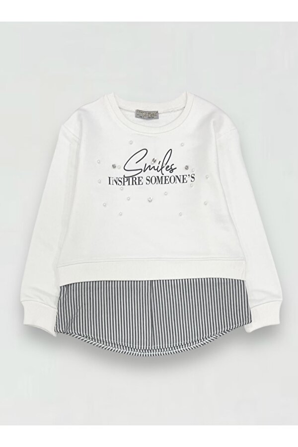 Kız Çocuk Gömlek Detaylı Sweatshirt