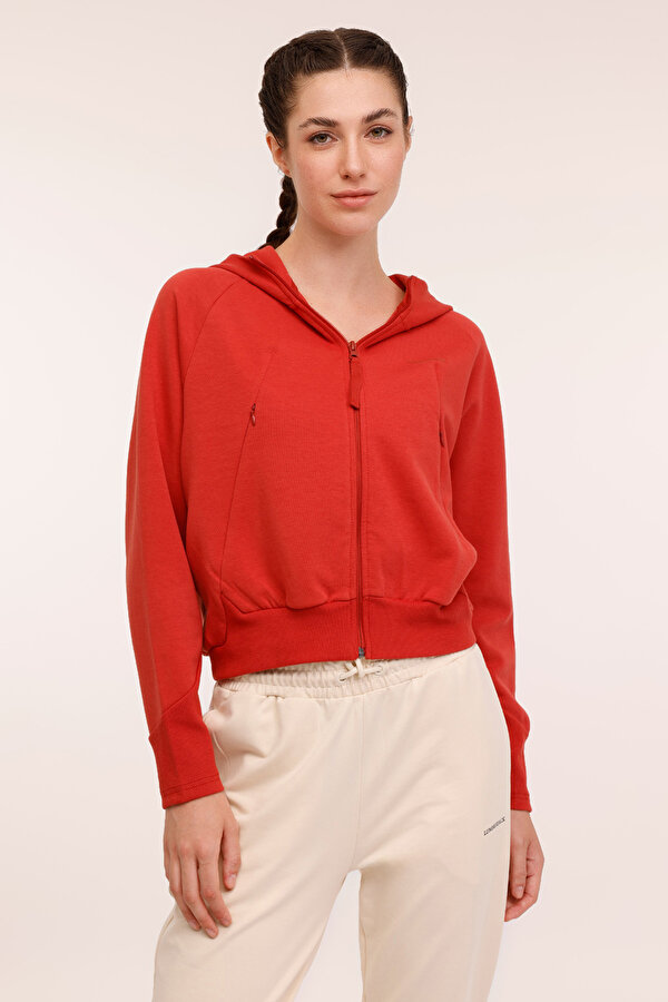 Lumberjack Wl Jolie 18Ss319 4Pr Красный 002 Женщина Толстовка На Молнии