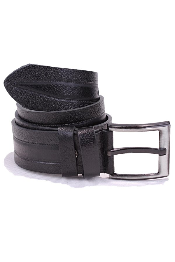 DMK26-461DG Siyah 4.5 cm Hakiki Deri Erkek Kemer