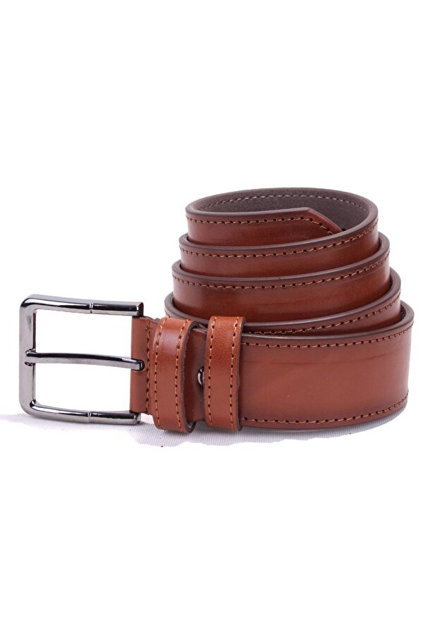 DMK26-354 Taba 4 cm Suni Deri Erkek Kemer