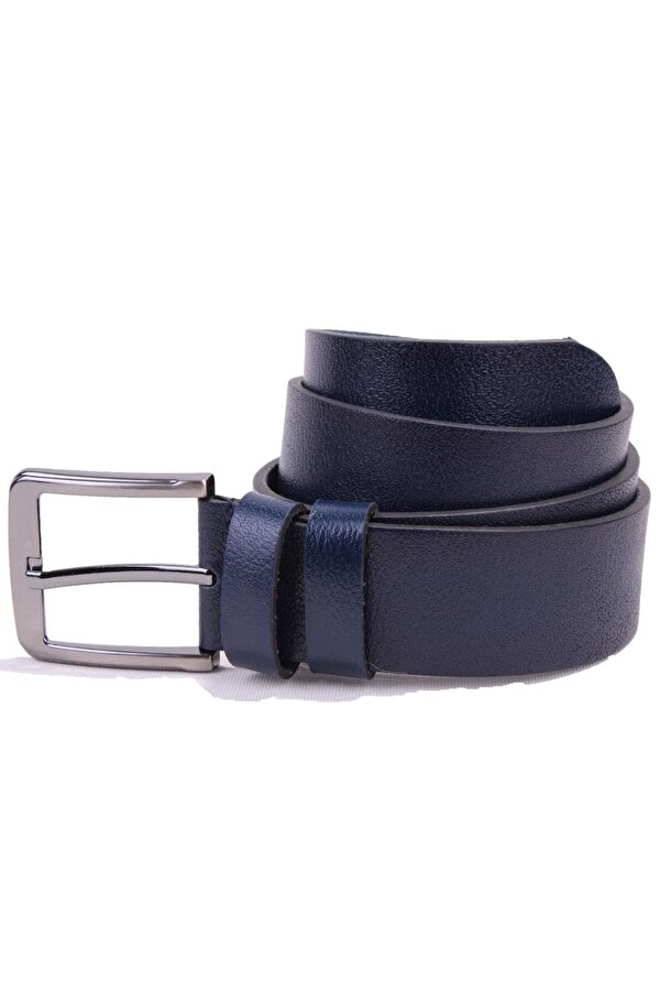 DMK26-467DG Lacivert 4 cm Hakiki Deri Erkek Kemer